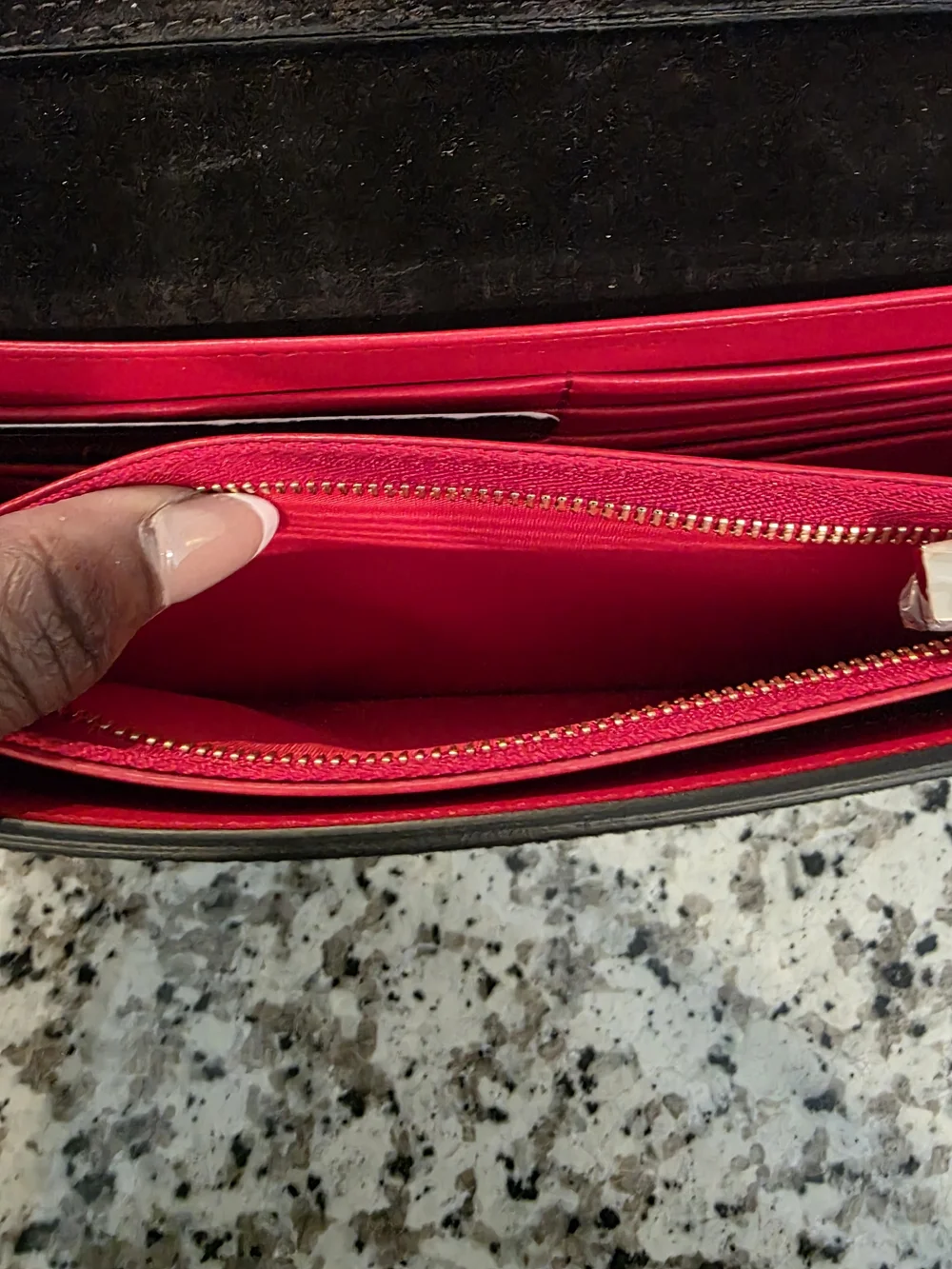 Gold Studded Snake-Texture Clutch with Pink Shoulder Pad